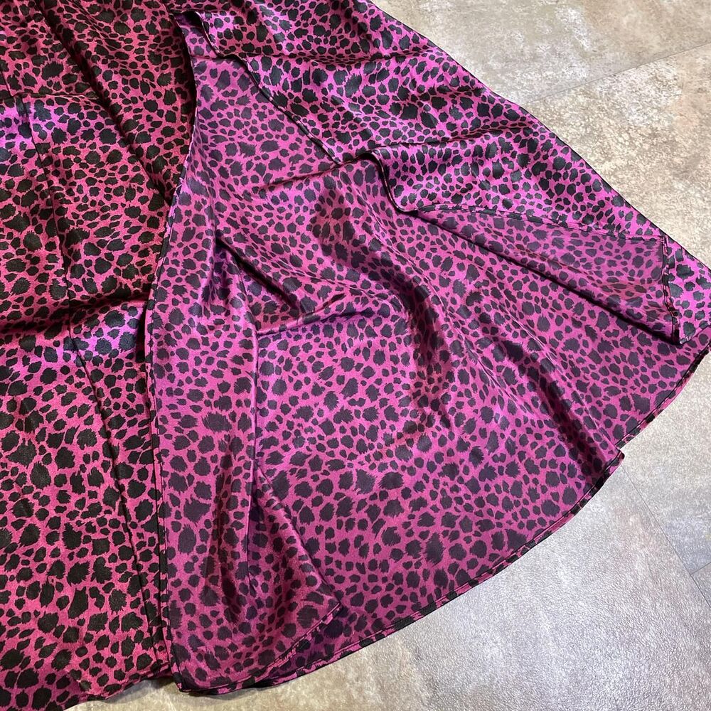 vintage 90s frederick’s of hollywood purple and black lace full slip dress large - Picture 2 of 6